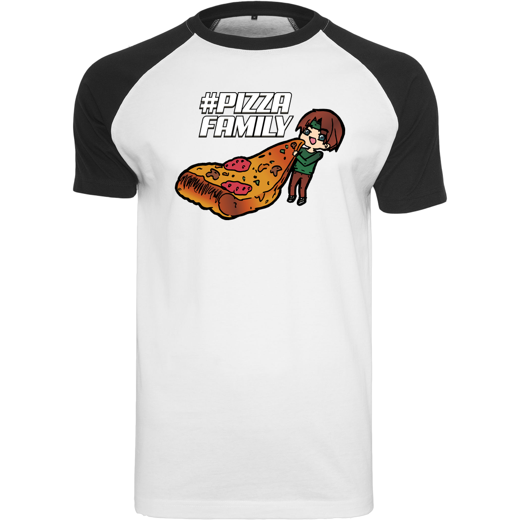 GNSG GNSG - Pizza Family T-Shirt Raglan-Shirt weiß