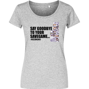 Goodbye Savegame Damenshirt heather grey