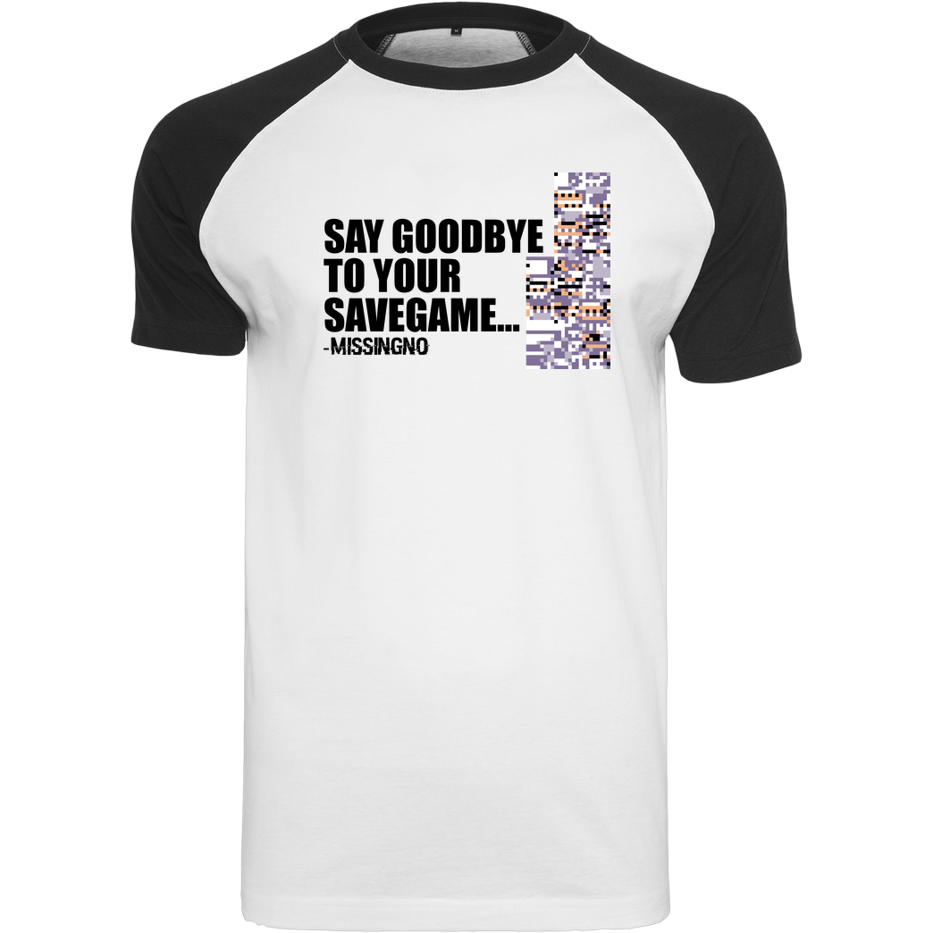 IamHaRa Goodbye Savegame T-Shirt Raglan-Shirt weiß