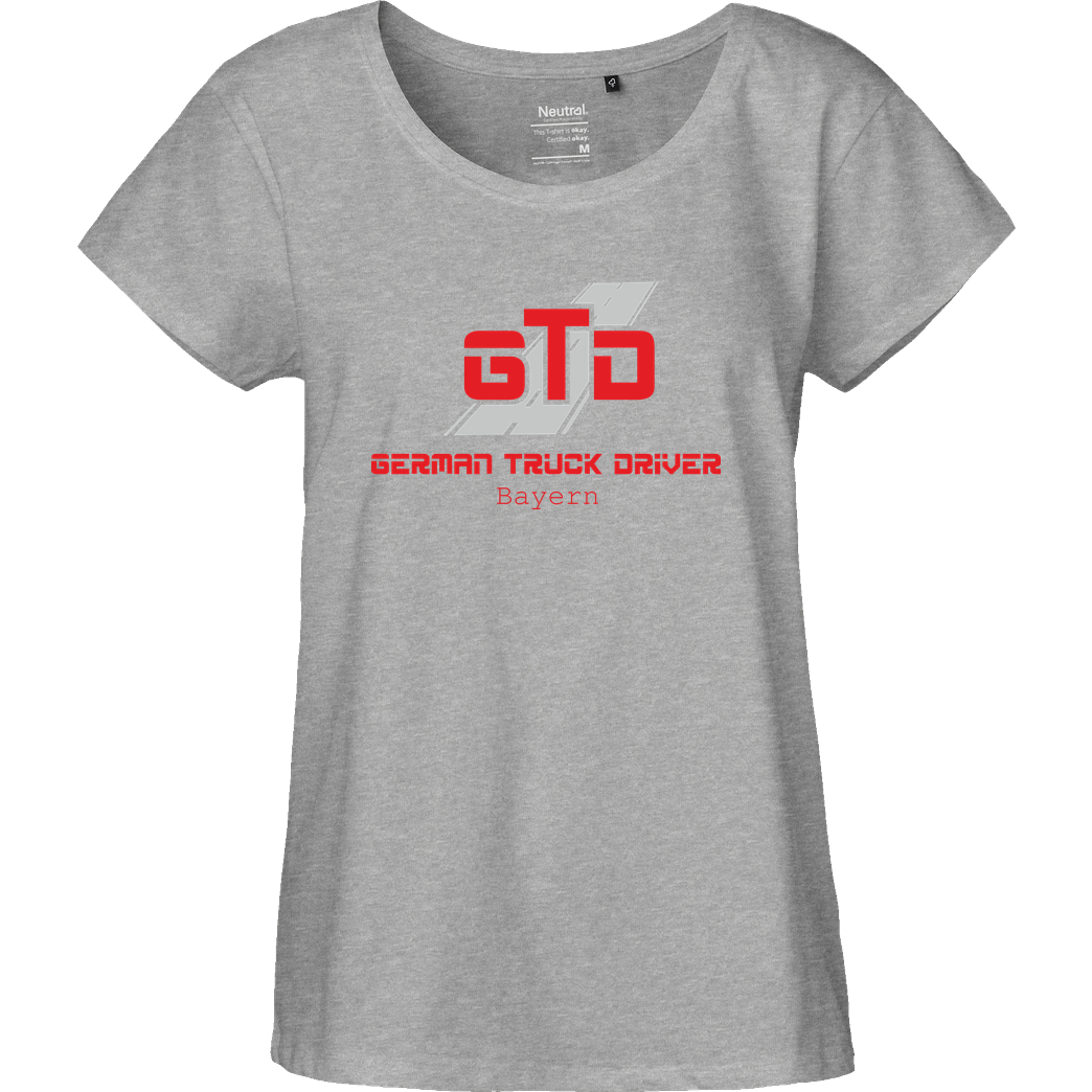 German Truck Driver GTD - Bayern T-Shirt Fairtrade Loose Fit Girlie - heather grey
