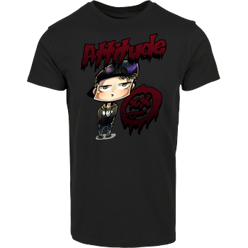 Hallodri - Attitude Hausmarke T-Shirt  - Schwarz