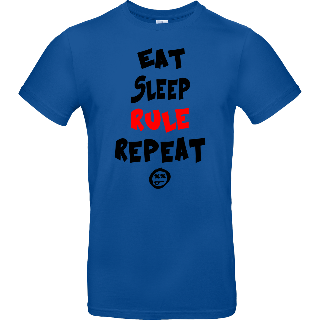 hallodri Hallodri - Eat Sleep Rule Repeat T-Shirt B&C EXACT 190 - Royal