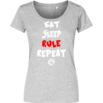 Hallodri - Eat Sleep Rule Repeat Damenshirt heather grey