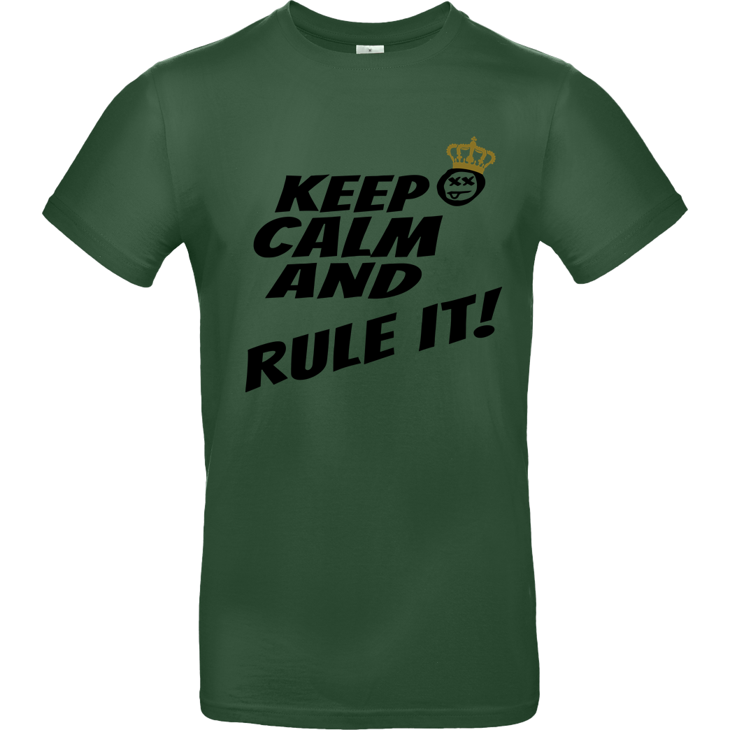 hallodri Hallodri - Keep Calm and Rule It! T-Shirt B&C EXACT 190 - Flaschengrün