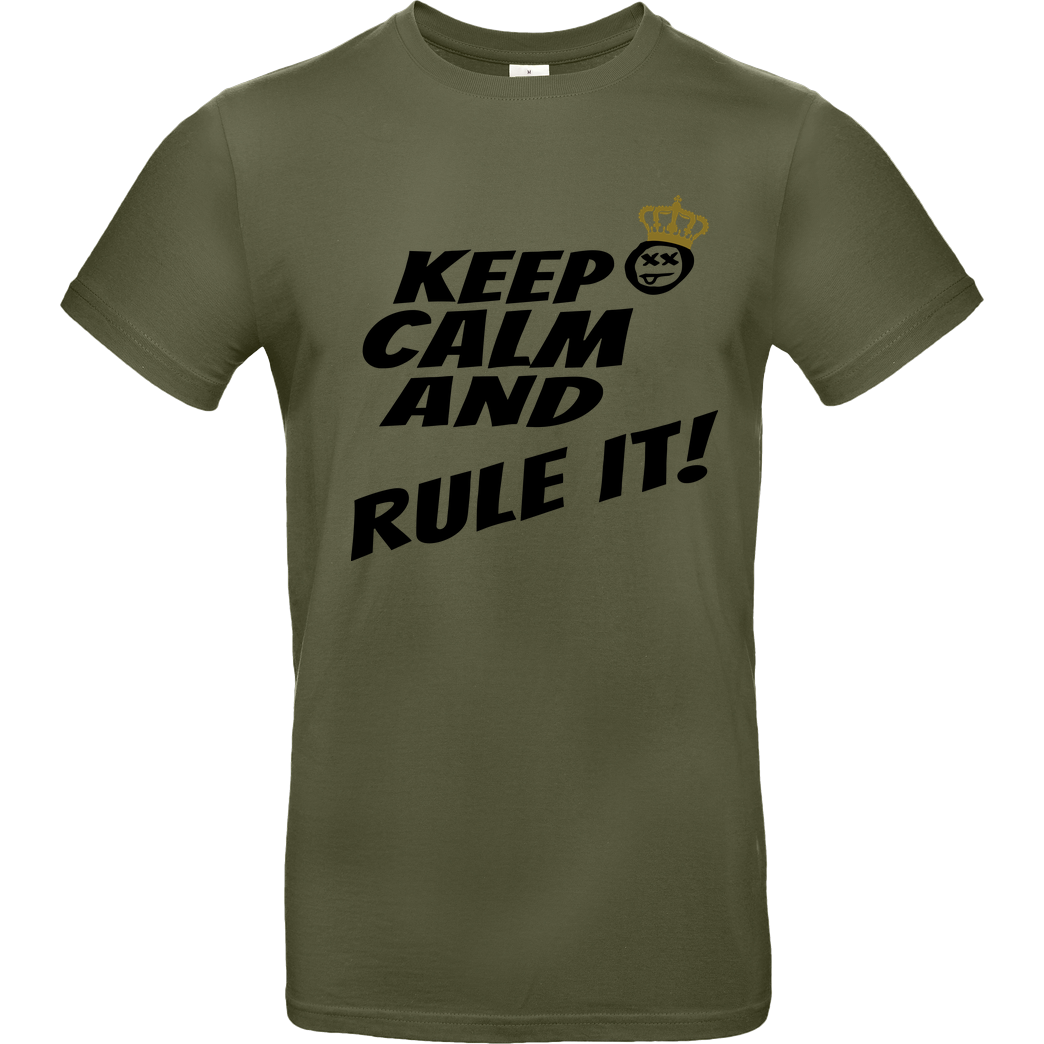 hallodri Hallodri - Keep Calm and Rule It! T-Shirt B&C EXACT 190 - Khaki