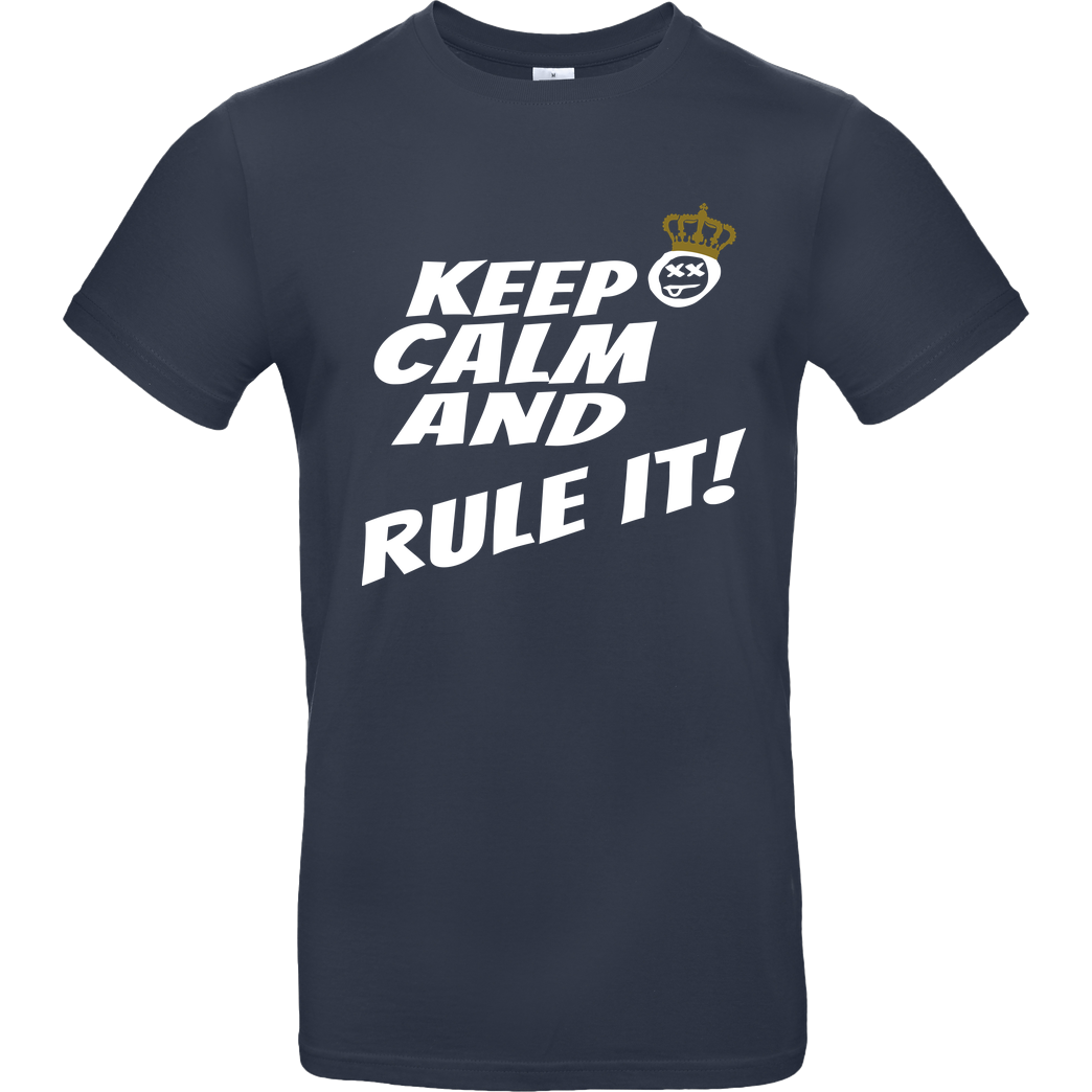 hallodri Hallodri - Keep Calm and Rule It! T-Shirt B&C EXACT 190 - Navy