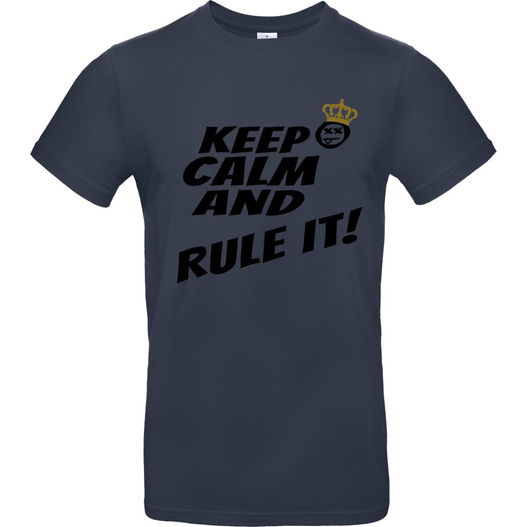 hallodri Hallodri - Keep Calm and Rule It! T-Shirt B&C EXACT 190 - Navy