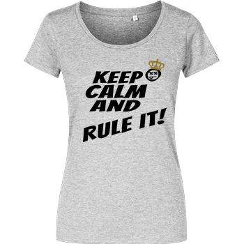 Hallodri - Keep Calm and Rule It! Damenshirt heather grey