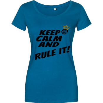 Hallodri - Keep Calm and Rule It! Damenshirt petrol