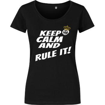 Hallodri - Keep Calm and Rule It! Damenshirt schwarz