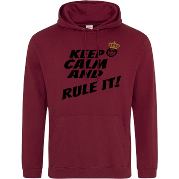 Hallodri - Keep Calm and Rule It! JH Hoodie - Bordeaux