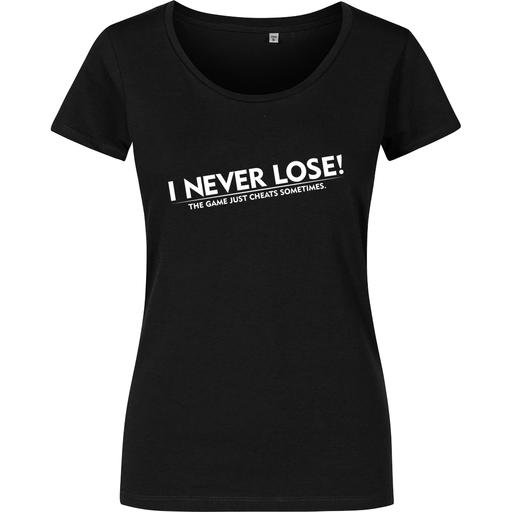 IamHaRa I Never Lose T-Shirt Damenshirt schwarz