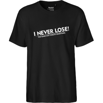 I Never Lose Fairtrade T-Shirt - schwarz