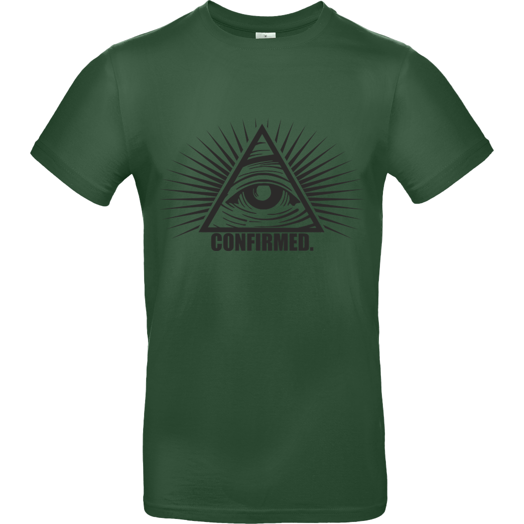 IamHaRa Illuminati Confirmed T-Shirt B&C EXACT 190 - Flaschengrün