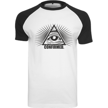 Illuminati Confirmed Raglan-Shirt weiß