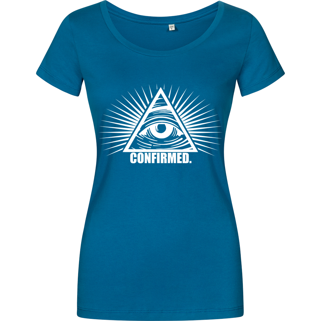 IamHaRa Illuminati Confirmed T-Shirt Damenshirt petrol