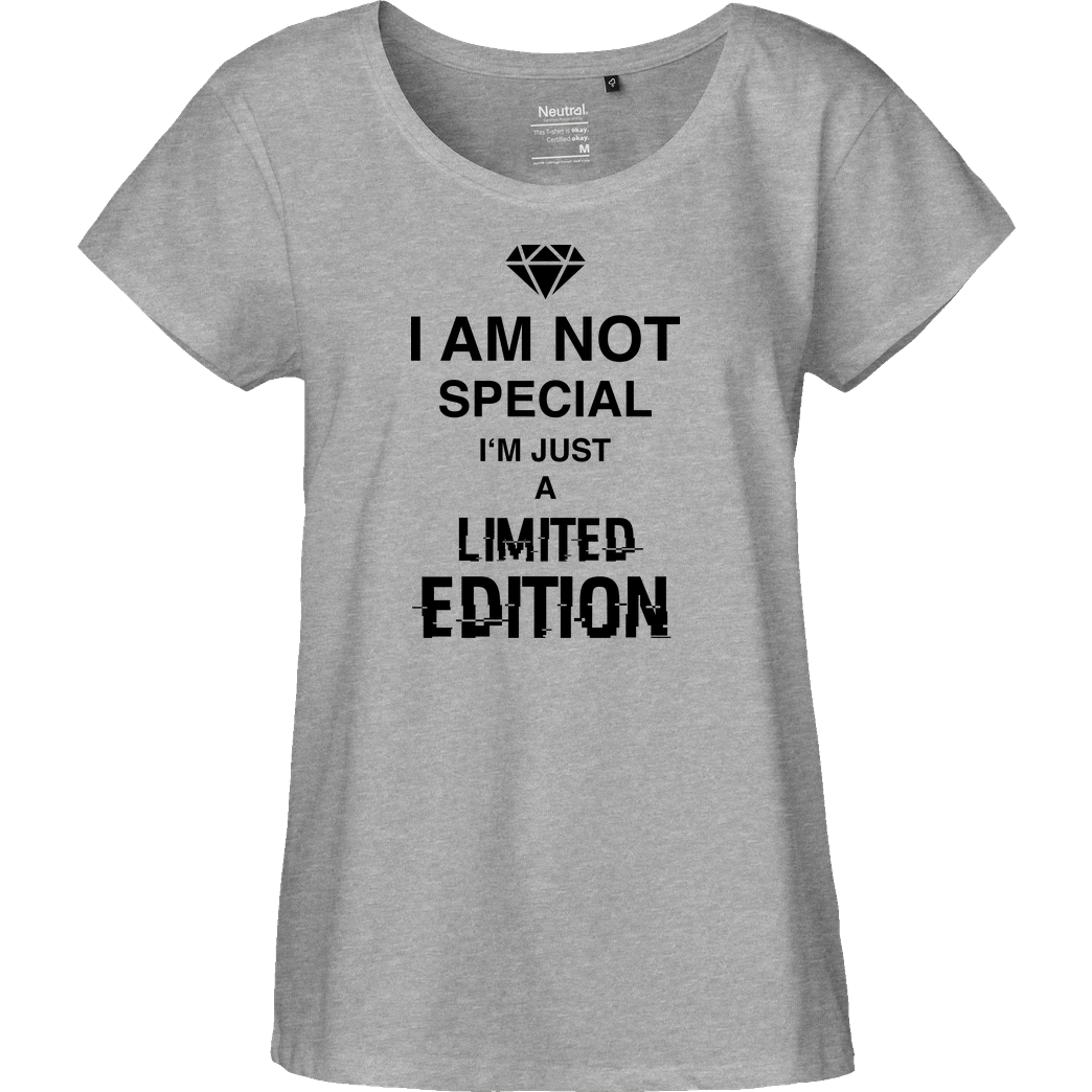 bjin94 I'm not Special T-Shirt Fairtrade Loose Fit Girlie - heather grey
