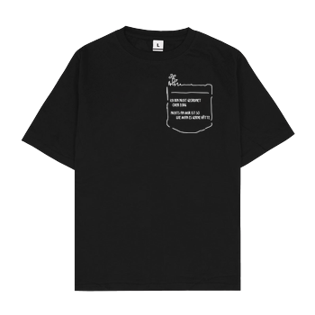 Isy - Nicht eckig Oversize T-Shirt - Schwarz