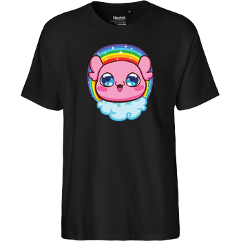 Isy - Regenbogen Kora Fairtrade T-Shirt - schwarz