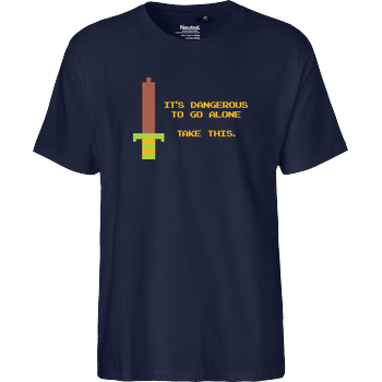 It's Dangerous to Go Alone Fairtrade T-Shirt - navy