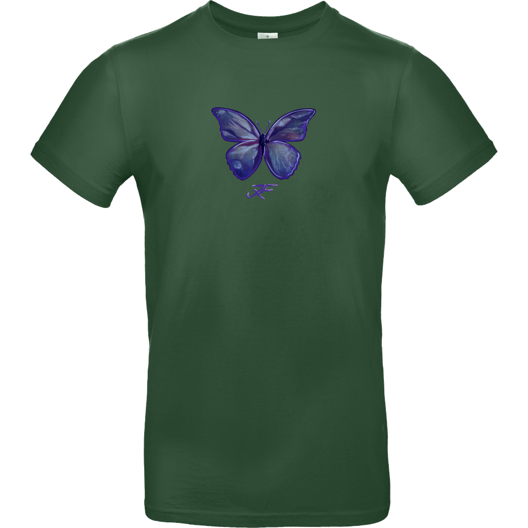 janaxf Janaxf - Butterfly T-Shirt B&C EXACT 190 - Flaschengrün