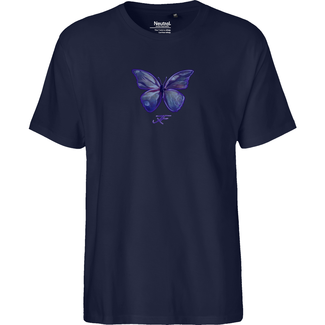 janaxf Janaxf - Butterfly T-Shirt Fairtrade T-Shirt - navy