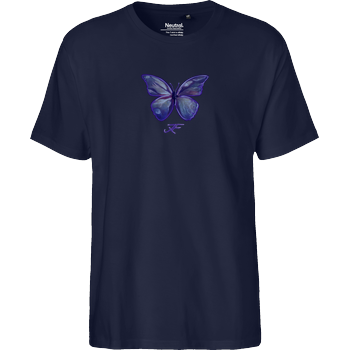 Janaxf - Butterfly Fairtrade T-Shirt - navy