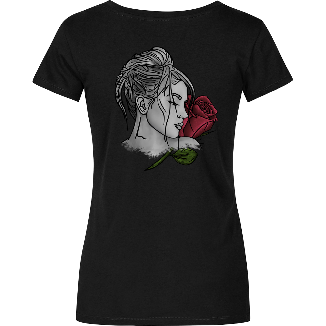 janaxf Janaxf - Rose T-Shirt Damenshirt schwarz