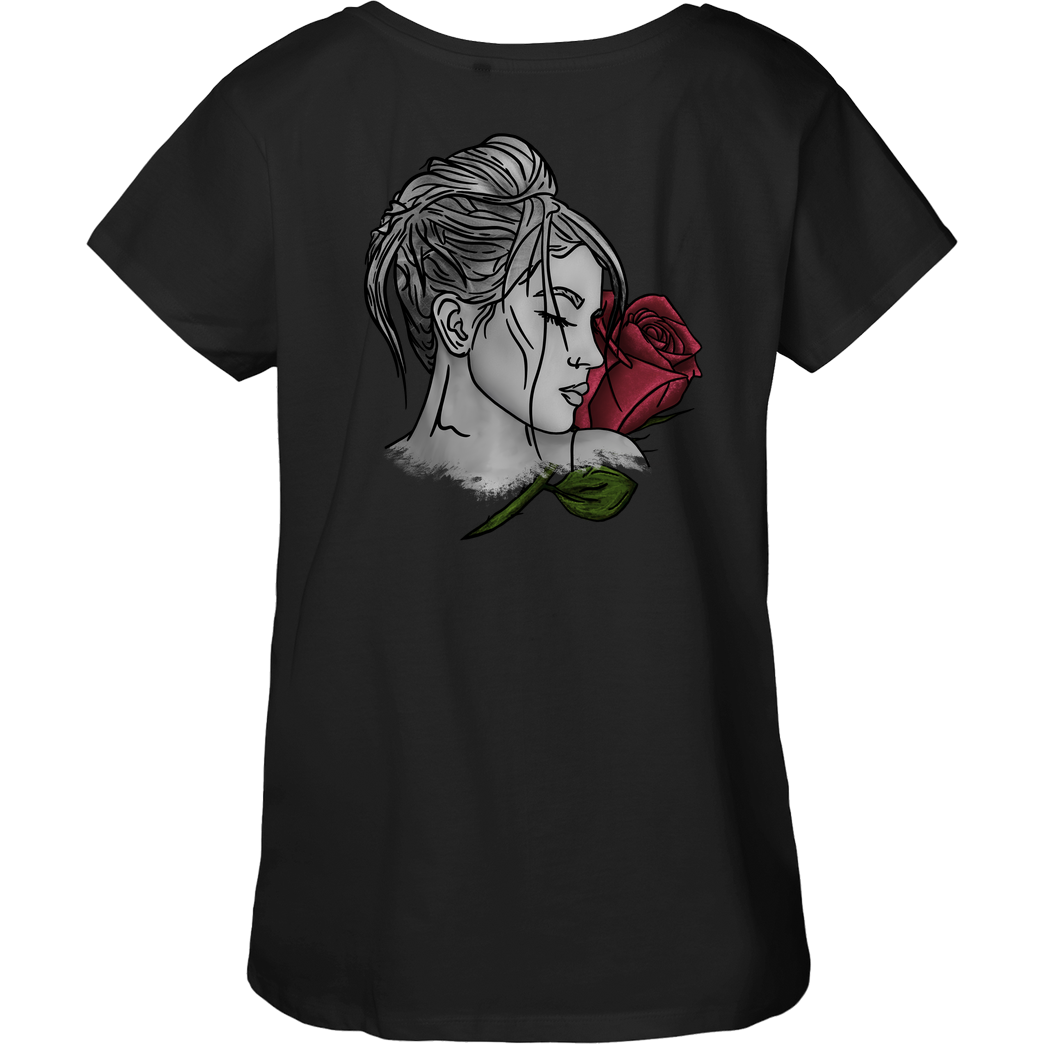 janaxf Janaxf - Rose T-Shirt Fairtrade Loose Fit Girlie - schwarz