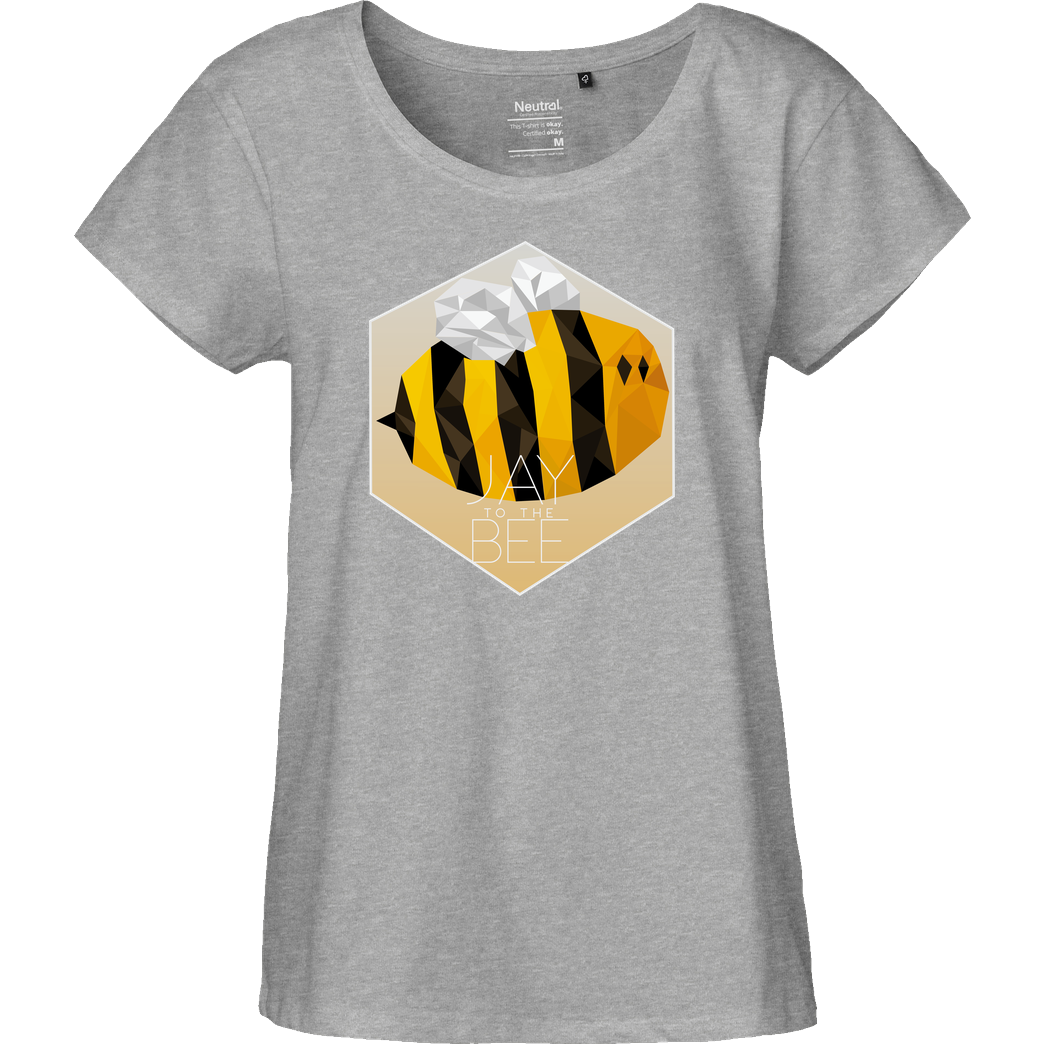 Jaybee Jaybee - Jay to the Bee T-Shirt Fairtrade Loose Fit Girlie - heather grey