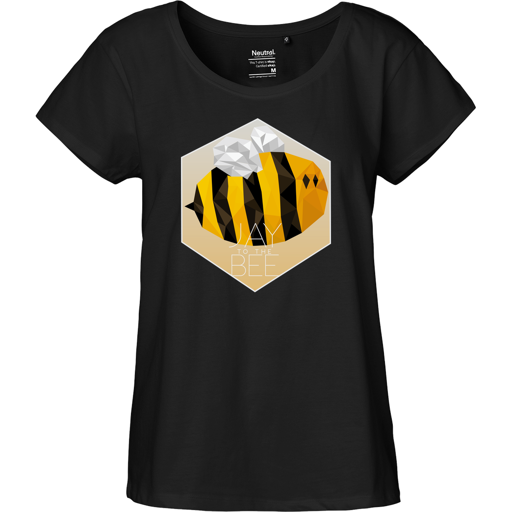 Jaybee Jaybee - Jay to the Bee T-Shirt Fairtrade Loose Fit Girlie - schwarz