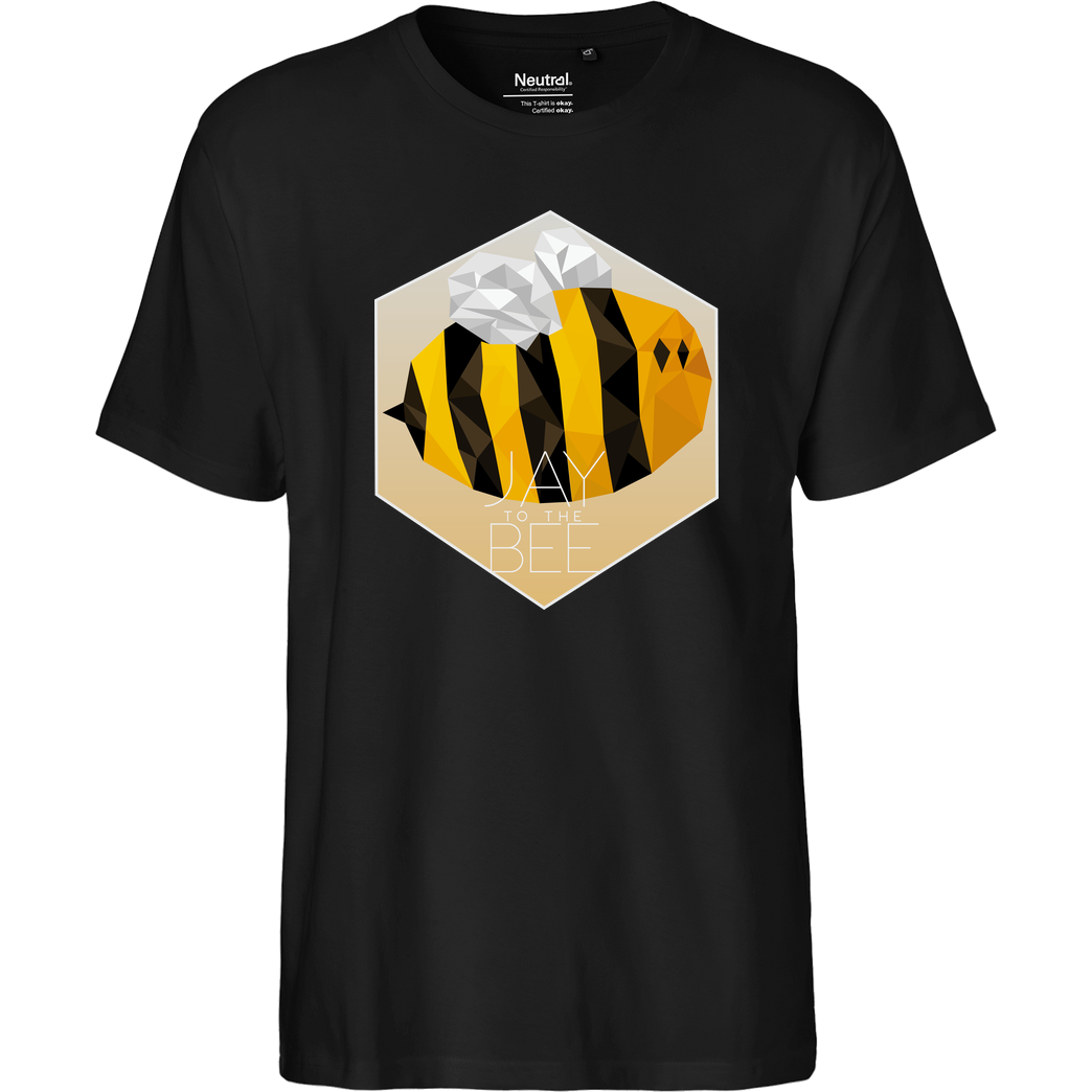 Jaybee Jaybee - Jay to the Bee T-Shirt Fairtrade T-Shirt - schwarz