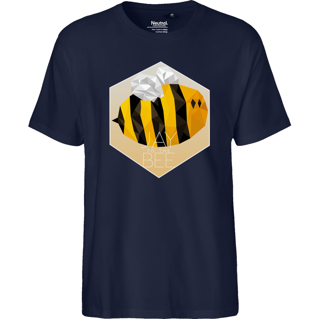 Jaybee Jaybee - Jay to the Bee T-Shirt Fairtrade T-Shirt - navy