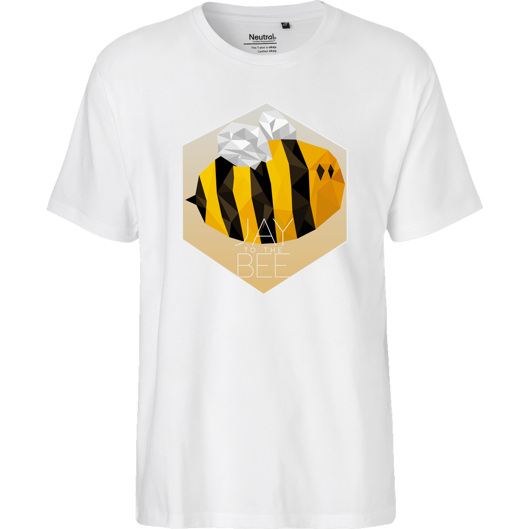 Jaybee Jaybee - Jay to the Bee T-Shirt Fairtrade T-Shirt - weiß