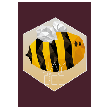 Jaybee - Jay to the Bee Kunstdruck bordeaux