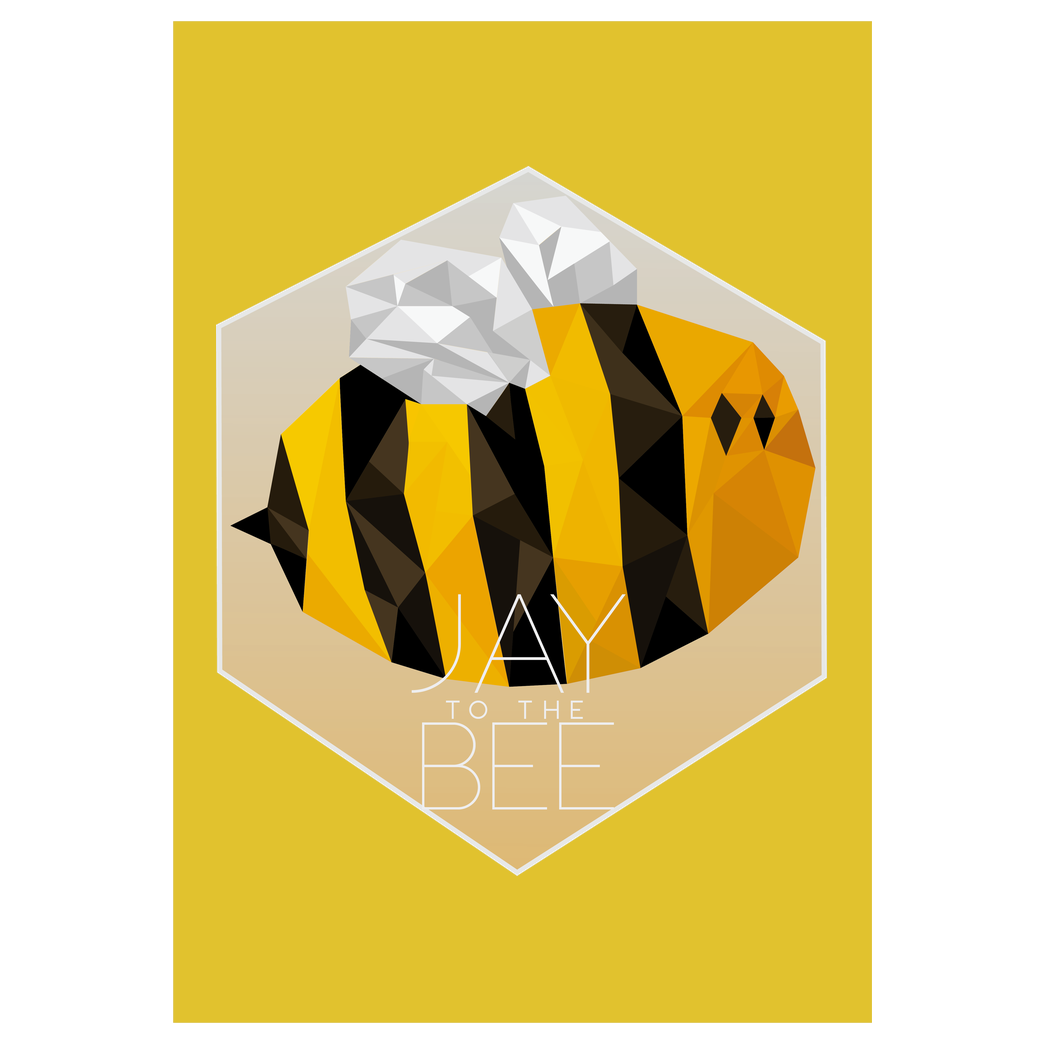 Jaybee Jaybee - Jay to the Bee Druck Kunstdruck gelb