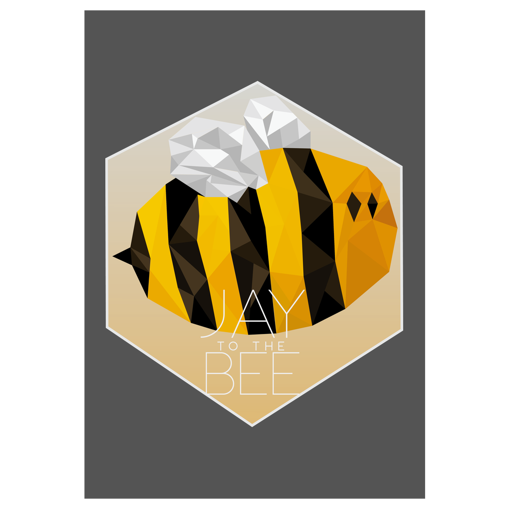 Jaybee Jaybee - Jay to the Bee Druck Kunstdruck grau