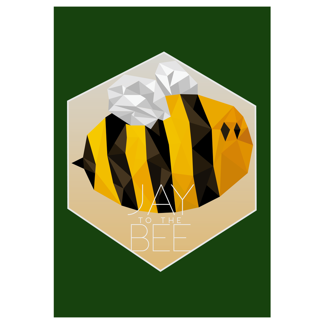 Jaybee Jaybee - Jay to the Bee Druck Kunstdruck grün