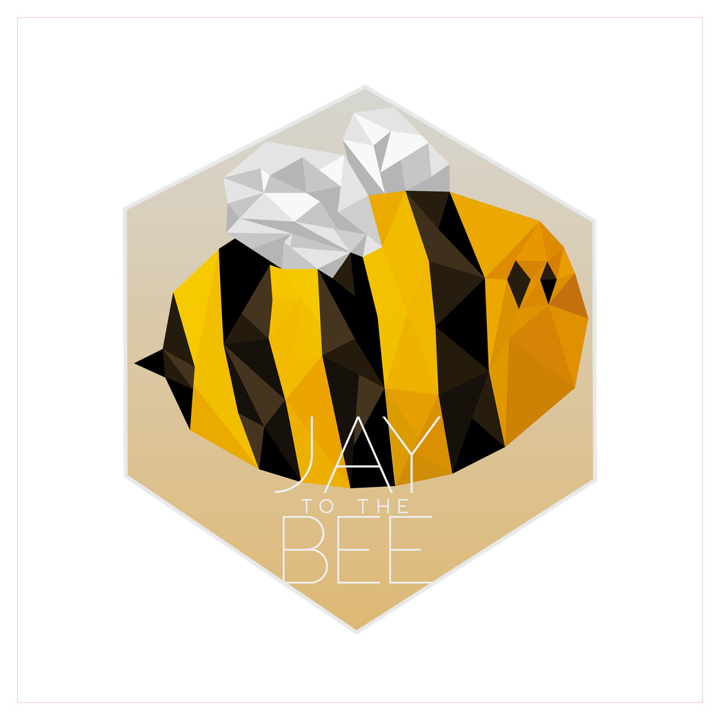 Jaybee Jaybee - Jay to the Bee Druck Kunstdruck Quadrat weiß