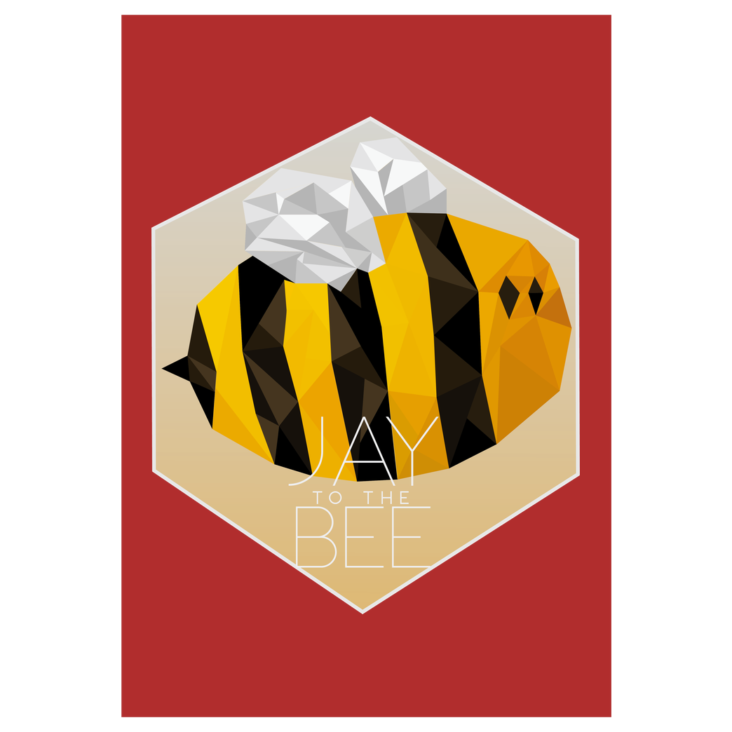 Jaybee Jaybee - Jay to the Bee Druck Kunstdruck rot