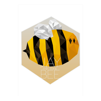 Jaybee - Jay to the Bee Kunstdruck weiss