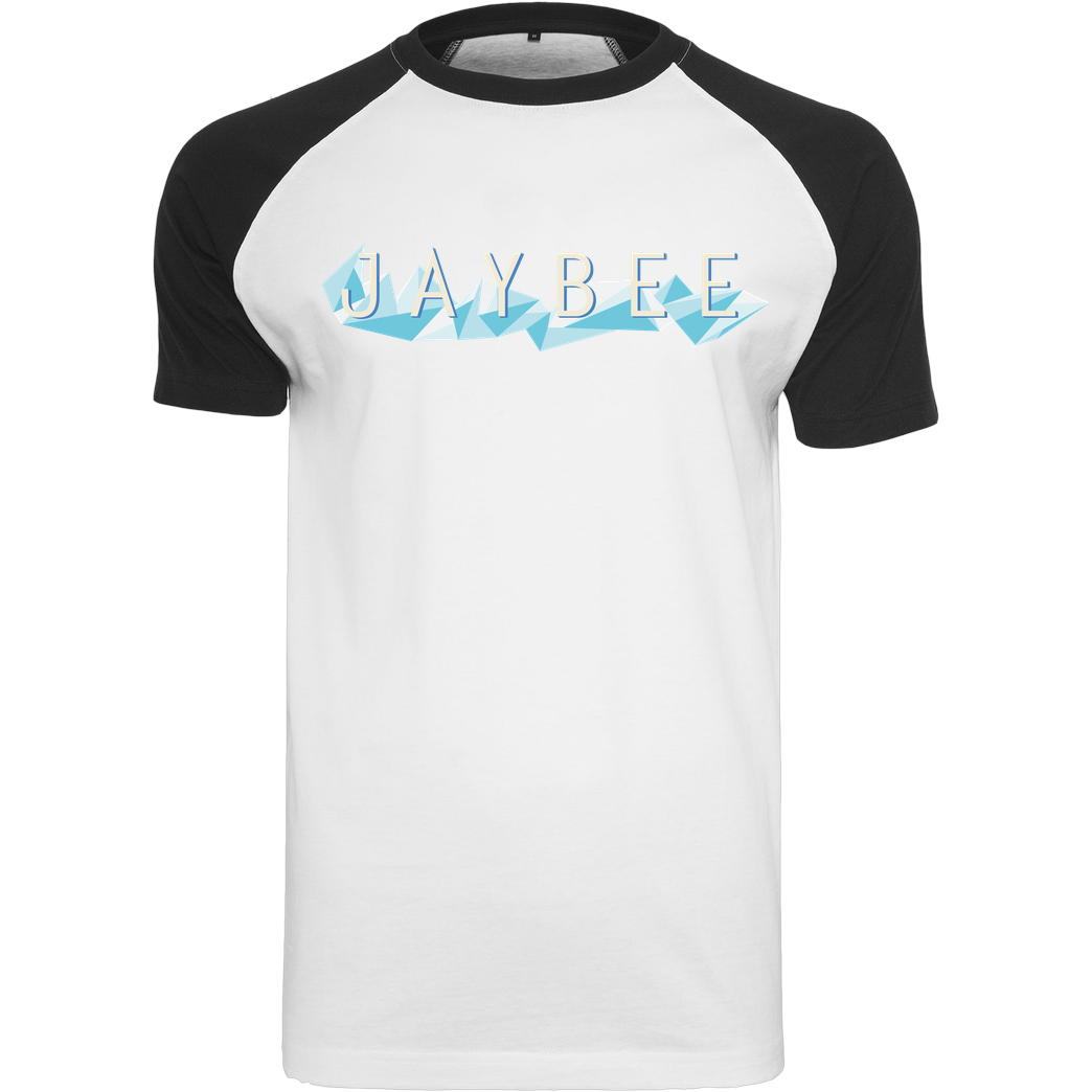 Jaybee Jaybee - Logo T-Shirt Raglan-Shirt weiß
