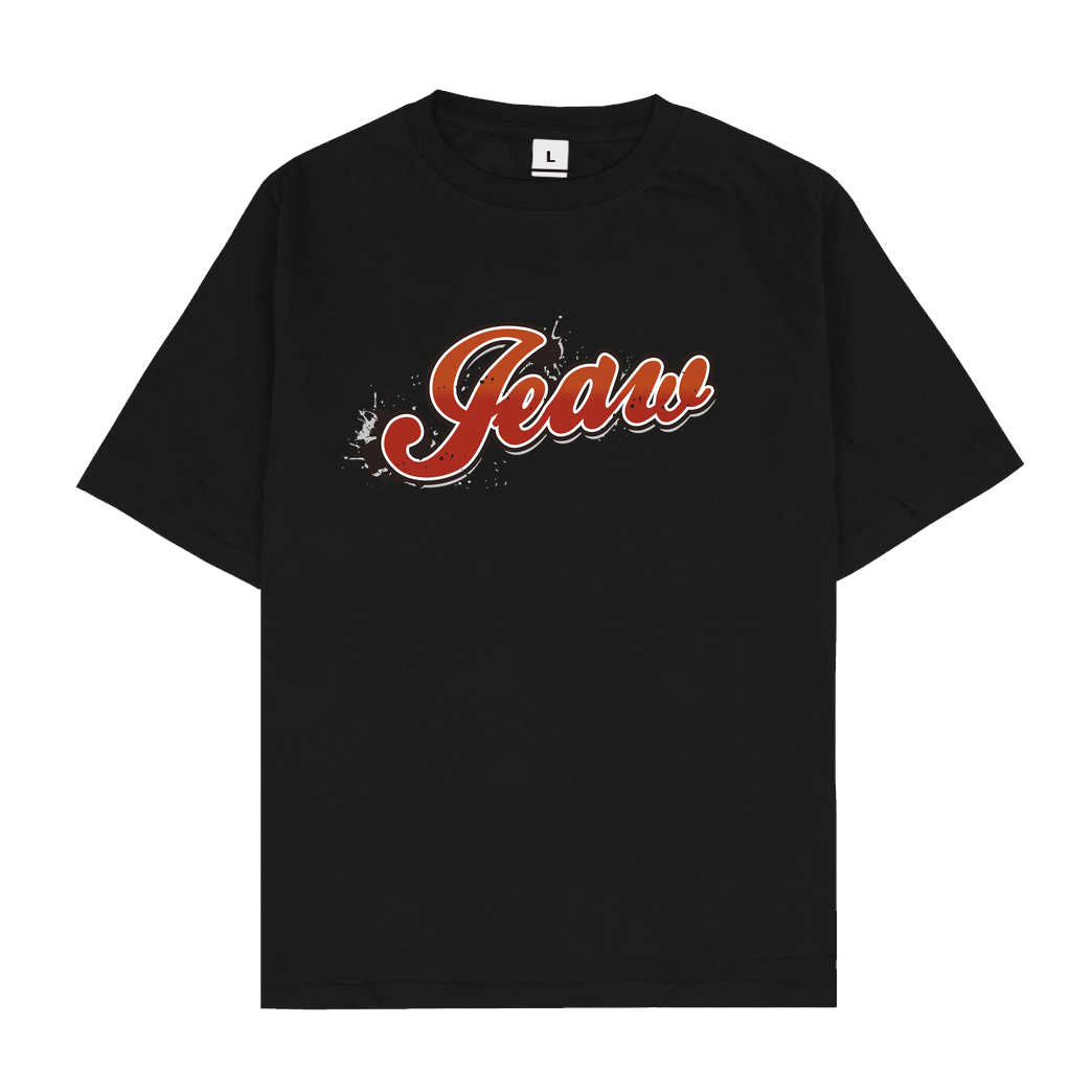 Jeaw Jeaw - Logo T-Shirt Oversize T-Shirt - Schwarz