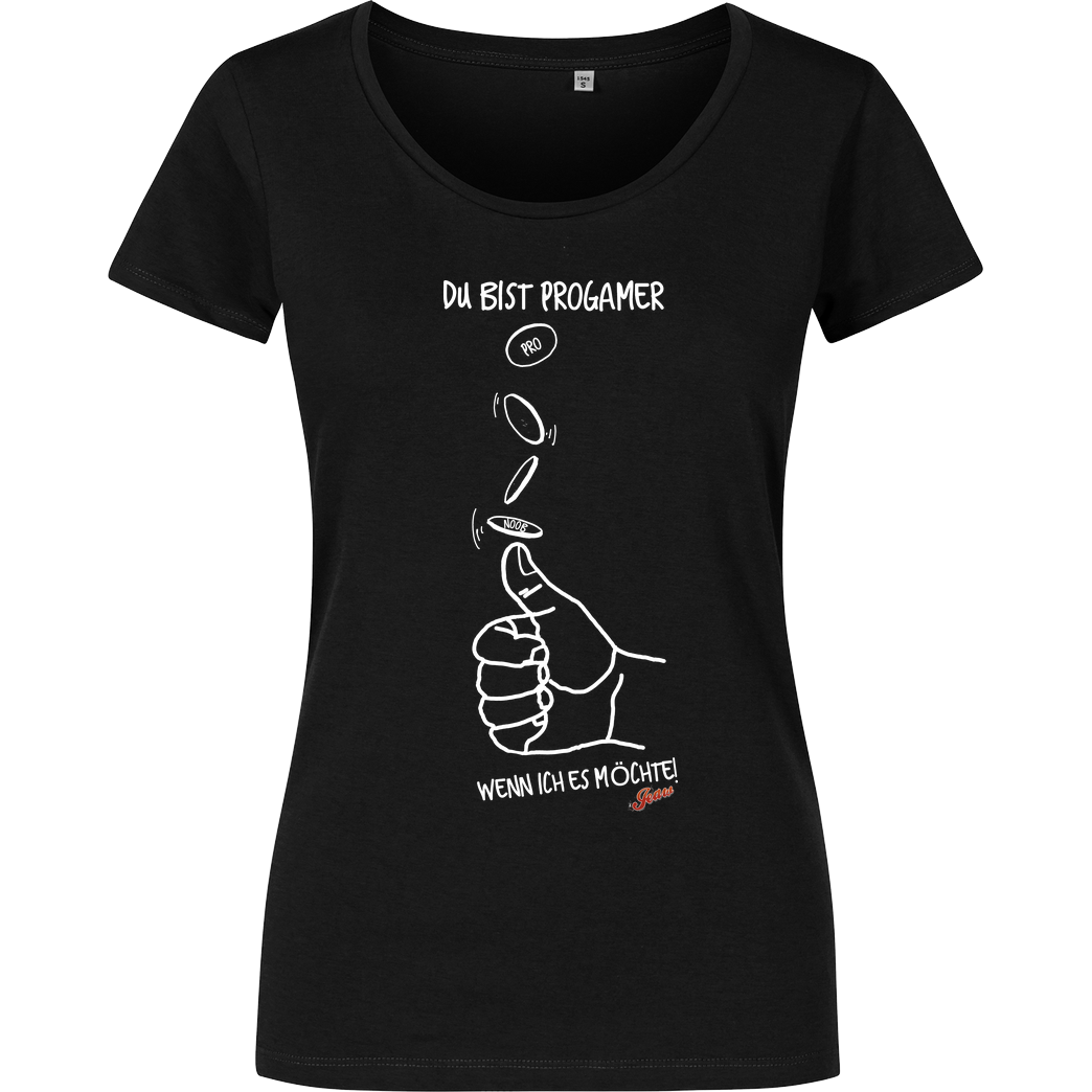 Jeaw Jeaw - Progamer T-Shirt Damenshirt schwarz