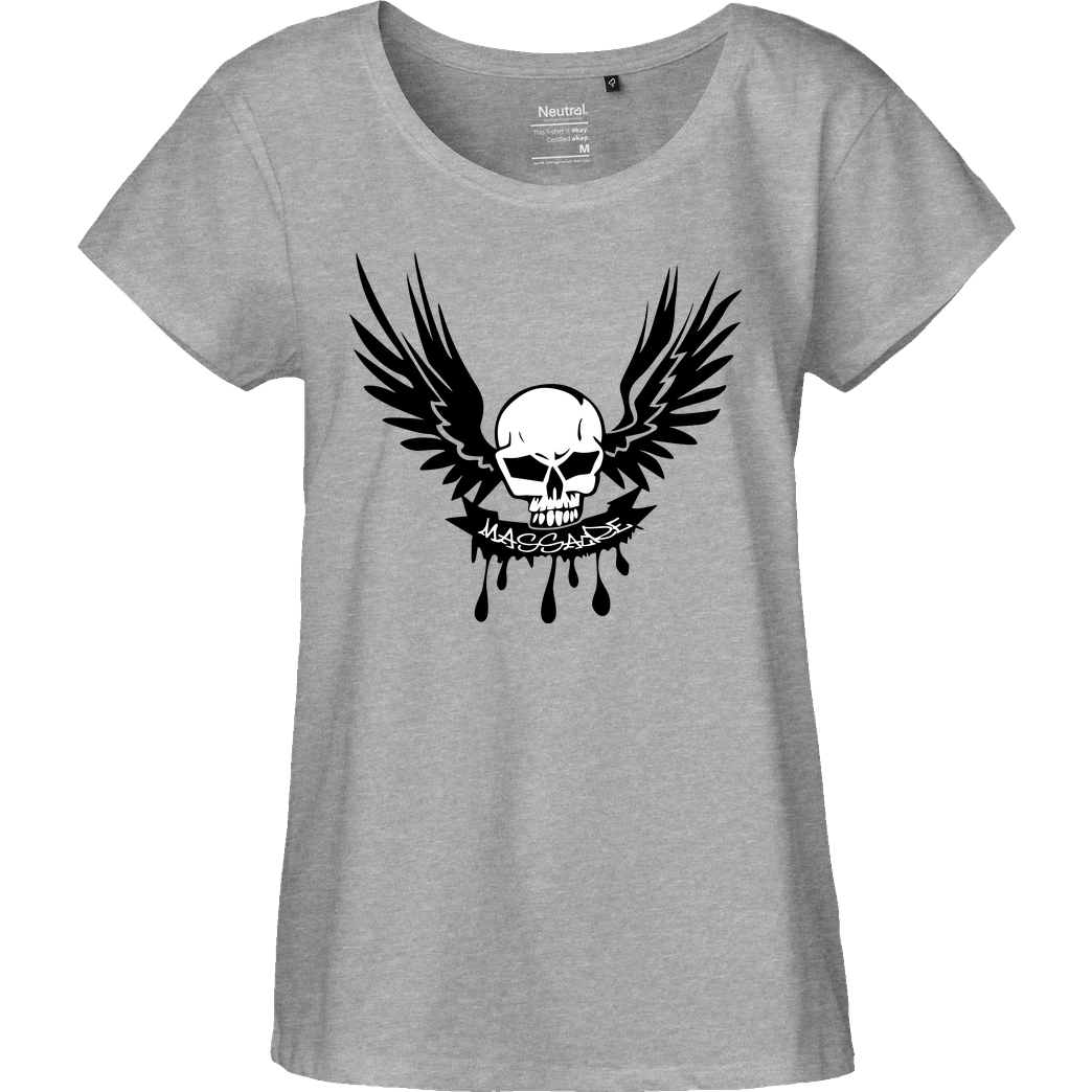 JessiMassacre JessiMassacre - Logo T-Shirt Fairtrade Loose Fit Girlie - heather grey