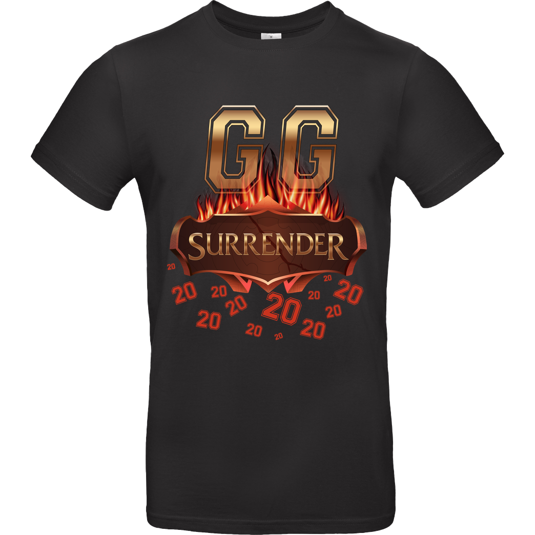 Jorgo JorgoTheBEAST - GG Surrender 20 T-Shirt B&C EXACT 190 - Schwarz