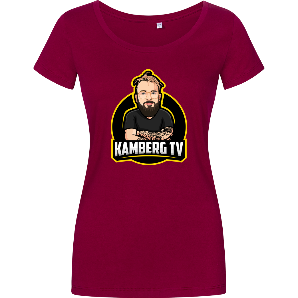 Kamberg TV Kamberg TV - Kamberg Logo T-Shirt Damenshirt berry