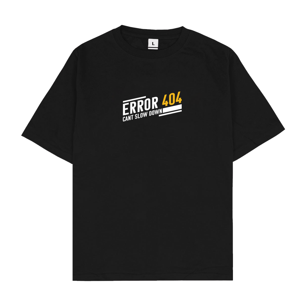 KawaQue KawaQue - Error 404 T-Shirt Oversize T-Shirt - Schwarz