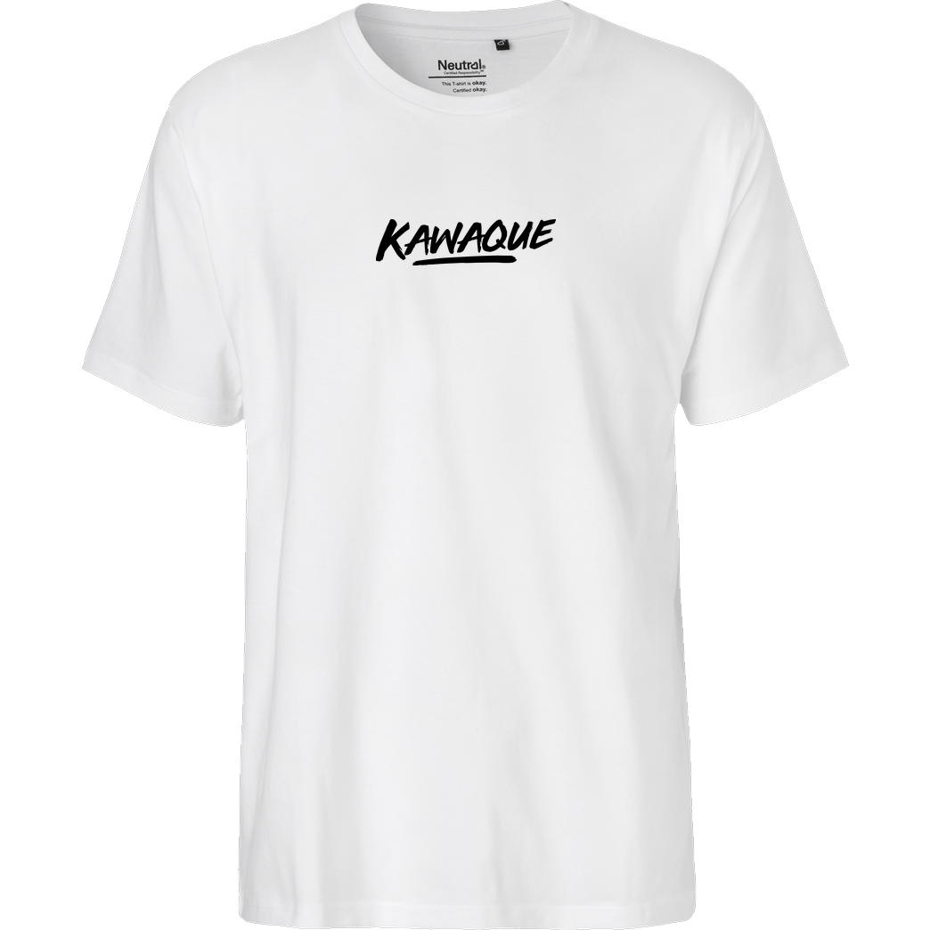 KawaQue KawaQue - Logo T-Shirt Fairtrade T-Shirt - weiß