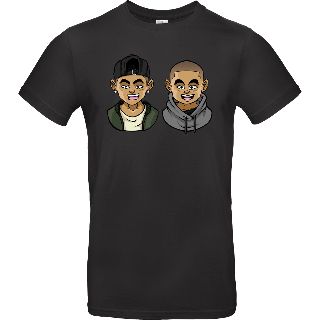 Kelvin und Marvin Kelvin und Marvin - Character T-Shirt B&C EXACT 190 - Schwarz